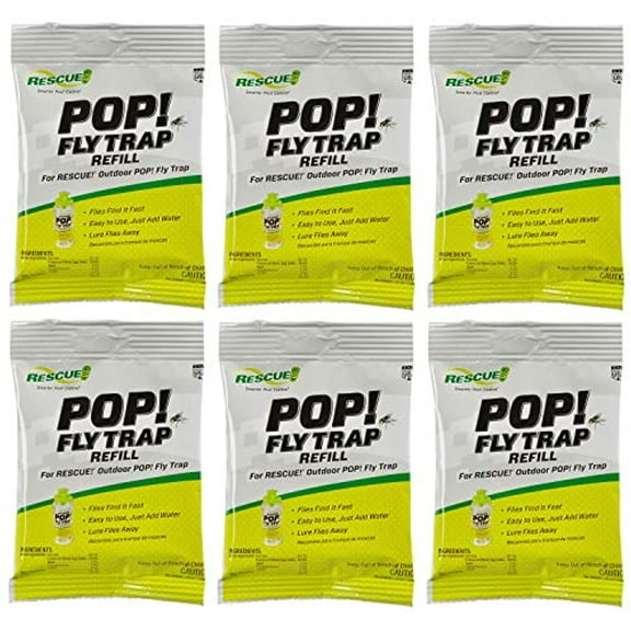RESCUE! POP! Outdoor Fly Trap Bait Refill, 6 Count