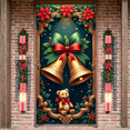 thumbnail image 4 of Christmas Decor Elf Banner Holiday Decoration Red Bow Christmas Elf Door Decoration for Winter Celebration Kids Party Festive Event, 4 of 9