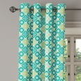 thumbnail image 2 of Ambesonne Green Grommet Curtain, Geometric Colored Tiles, 50" x 96", Green Teal White, 2 of 6