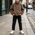thumbnail image 2 of Boys Girls Sherpa Fleece Jacket Full-Zip Fuzzy Fleece Sweatshirt Kid Toddler Windproof Coat Soft Winter Jacket Thick Raincoat, 2 of 7