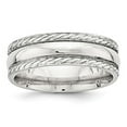 thumbnail image 5 of 925 Sterling Silver 6mm Polished Fancy Band Ring Size 8, 5 of 7