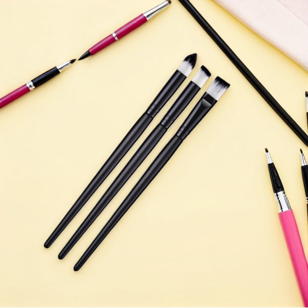FUTUREORYY 2 De Brochas Para Sombras De Ojos Negro Portátil Ideal Para Viajes Y Uso Diario