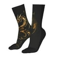 thumbnail image 5 of Fuzoiu Golden Dragon Tattoo Art Print Crew Socks,Casual Athletic Gym LightWeight Thin Socks,Casual Crew Socks for Men Woman,Calf Length Crew Socks, 5 of 7