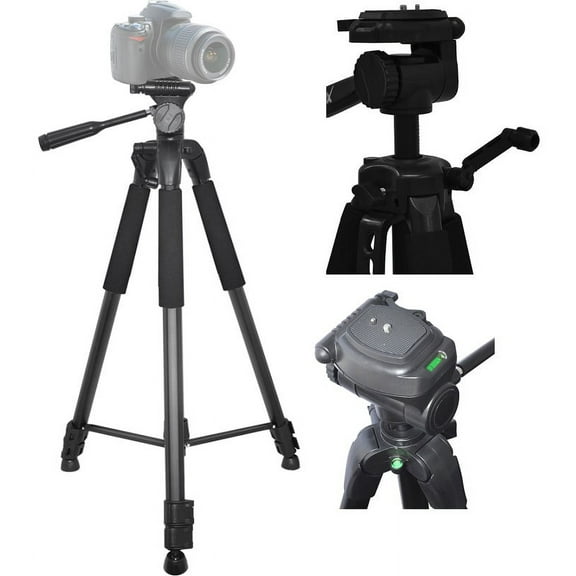 Heavy-Duty Professional 75" Tripod with Case for Canon EOS M6 M50
