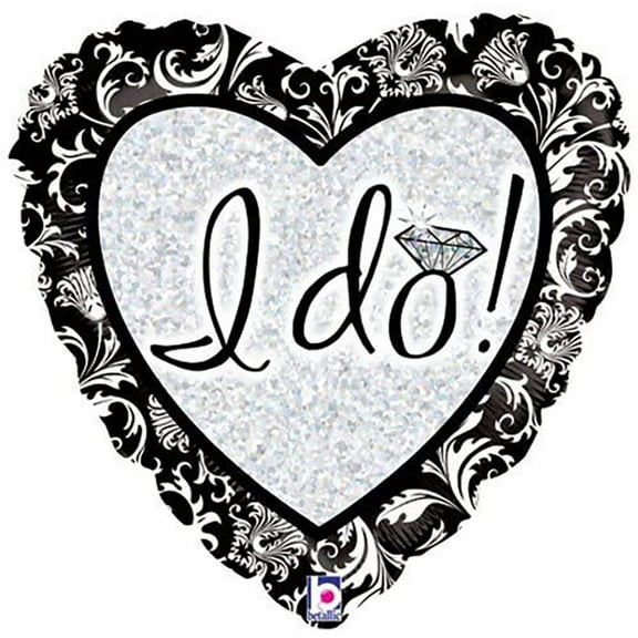 18 inch I Do Betallic Foil Mylar Balloon - Party Supplies Decorations