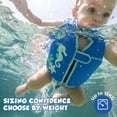 thumbnail image 5 of Paddle Pals Baby Swim Vest, Front Zip Infant Swim Aid with Leg Strap, 12 Months, Blue, 5 of 7