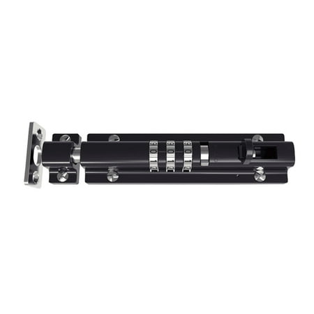 Sterling CLB110BK 110mm 4-Digit Combination Locking Bolt - Resettable, No Keys, With Anti-Tamper Screws