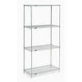 thumbnail image 4 of Nexel Poly-Z-Brite® 5 Tier Wire Shelving Starter Unit, 48"W x 24"D x 74"H, 4 of 4