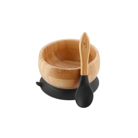 Avanchy Bamboo Suction Baby Bowl + Spoon (Best Baby Suction Bowl)