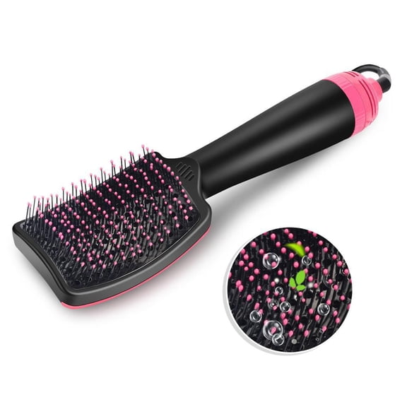 3-in-1 Hot Air Hair Dryer Brush and Styler, Advanced Negative Ion Blow Dryer Brush for Fast Drying and Smooth Straightening, Ergonomic Paddle Design for Volumizing and Frizz Control, Portable