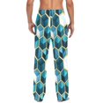 thumbnail image 4 of FORMRS Mens Pajama Pants with Pockets Cotton Sleepwear Lounge Bottoms Sizes S-2XL, Light Blue Geometric Pattern, 4 of 7
