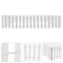 LEORX Small Fence Panels Mini Fence White Wood 1Set