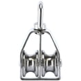 thumbnail image 3 of 2 Pack Double Pulley Block in 304 Stainless Steel Crane Swivel Hook Double Pulley Roller Loading (M32), 3 of 4