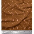 thumbnail image 1 of Soimoi Brown polyester Crepe Fabric Brush Stroke Abstract Fabric Prints By Yard 52 Inch Wide, 1 of 3