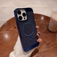 thumbnail image 2 of Heat Dissipation Magnetic Case for iPhone 14 Pro Max Compatible with Magsafe Slim Hard Wireless Charging Plating Electroplate Cover (for iPhone 14 Pro Max,Dark Blue), 2 of 14