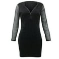 thumbnail image 7 of Womens Long Sleeve/Sleeveless Mini Slim Fitted Dress Sexy Club Cocktail Dresses Evening Gown Black Dresses for Women, 7 of 7