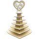 thumbnail image 1 of leyfeng 7 niveles de madera en forma de corazón I L-ove You Wedding Chocolate Display Stand Party Centerpiece, 1 of 8