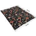 thumbnail image 4 of Red Mushroom Snail Black Pattern Blanket,Comfortable Soft Lamb Wool Throw Blanket,All Season,Warm Lightweight Blankets for Sofa Bed Couch Living Room Chair,60"x80", 4 of 4