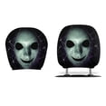 thumbnail image 6 of BZPIZ 2PCS Ghost Face Headrest Covers, Creative Car Headrest Covers Scary Face Printing Auto Seat Universal Elastic Models Headrest Protector for Auto, Vehicle, Truck, SUV, Washable Elastic Fabric, 6 of 7