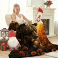 thumbnail image 6 of Wyihui Flannel Throw Blanket, Soft Cozy Lightweight Autumn Brown Print Blanket for Couch Bed Sofa, Fall Decor for Home Living Room Dorm, 6 of 7