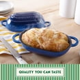 thumbnail image 7 of Enameled Cast Iron Bread Oven 2 Qt (Blue), Non-Stick Single Loaf Cast Iron Bread Pan with Lid, Easy Homemade Sourdough Dutch Oven with Lid, Oven-Safe Artisan Bread Baking Pan, 7 of 7