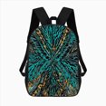 thumbnail image 2 of Abstract Teal Gold Fractal Art Large Capacity Backpacks For Teenagers Travel Bags Casual 17In Backpack, 2 of 7
