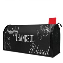 Buffalo Plaid Welcome Mailbox Covers Magnetic Letter Box Wrap Standard Size 21x18 Inch Mailbox Decor Post Letter Box Decoration for Outdoor Garden Yard