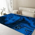 thumbnail image 3 of Blue Marble Texture Area Rugs, 4x6ft Minimalist Abstract Style Soft Washable Carpet, Upholstery Rug with Non-Slip Backing for Bedroom Living Room Dining Room, 3 of 6