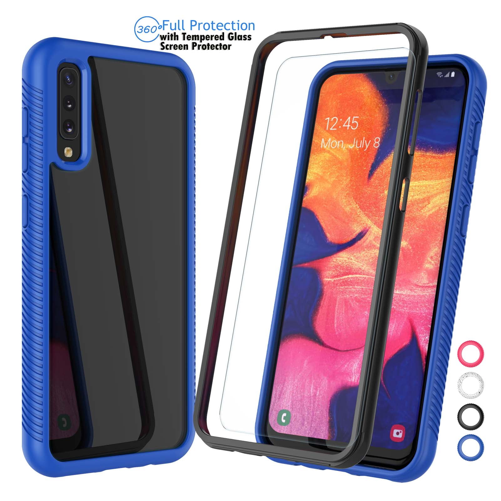opslag Ongelijkheid Purper Galaxy A50 Case, Case Cover for Samsung A50 / A505U, Njjex Full-Body Rugged  Transparent Clear Back Bumper Galaxy A50 Case [with Screen Protector] for  Galaxy A50 6.4" 2019 - Walmart.com