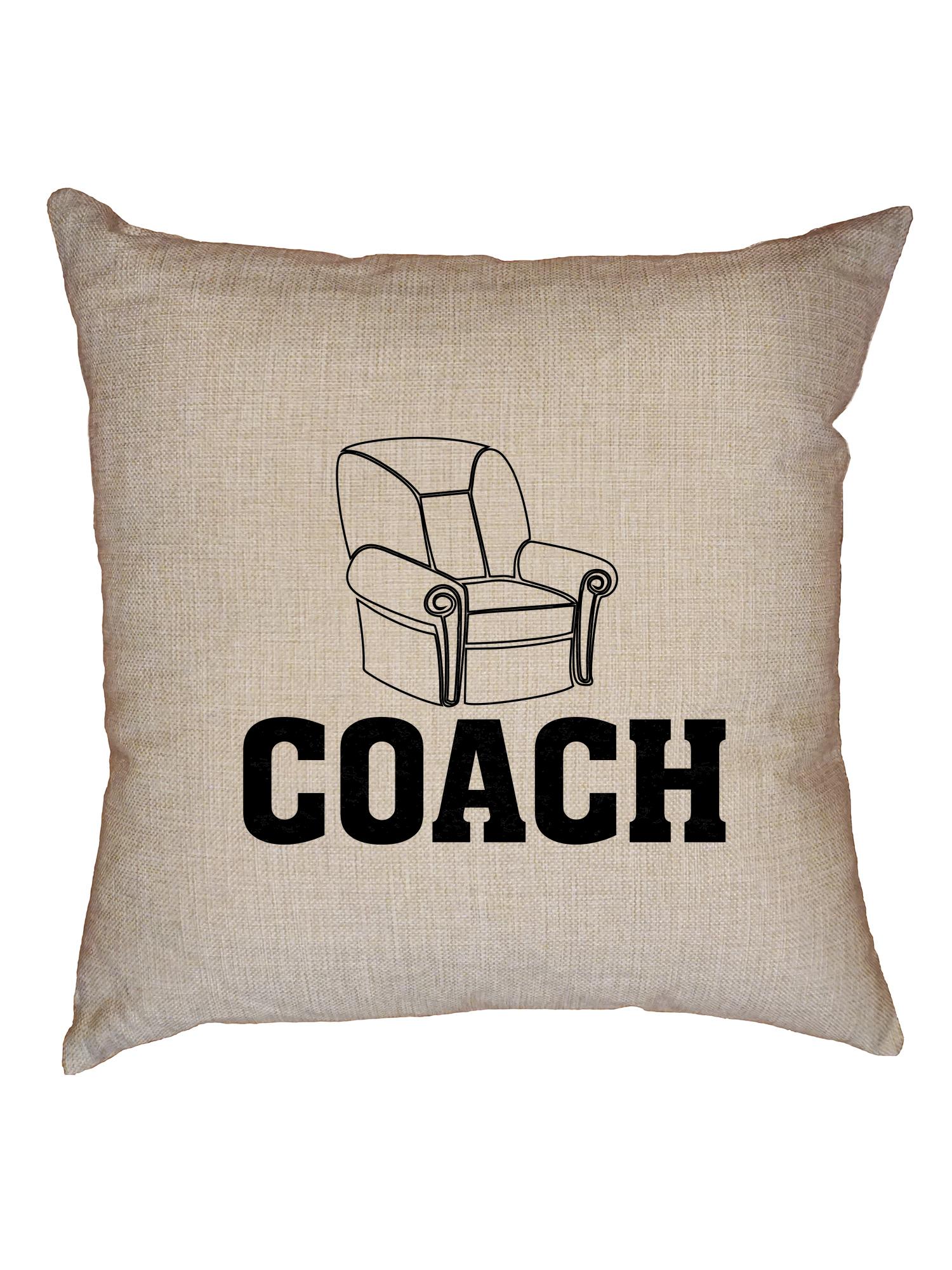 Coach With Picture of Reclining Easy Chair Decorative Linen Throw