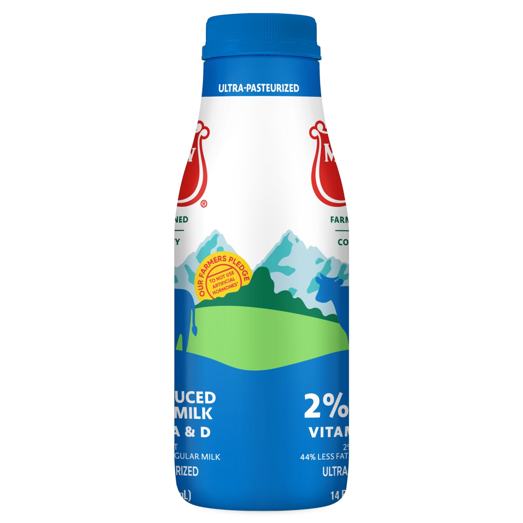 Meadow Gold Ultra-Pasteurized 2% Reduced Fat Milk 14 Fl Oz