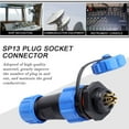 thumbnail image 3 of Enchufe IP67 SP13 6Pin Enchufe Impermeable de Plástico, 3 of 7