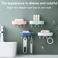 thumbnail image 4 of ROBOT-GXG Soap Dish with Hooks for Shower - Soap Holder with 6 Hooks for Shower Bathroom Soap Holder Adhesive Wall Mounted Bar Soap Holder with Draining Tray Strong Sponge Holder for Kitchen, 4 of 7