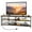 Rustic Brown, variant on Costway Corner TV Stand for TVs up to 65" TV Console Table with AC Outlets&USB A Ports Black
