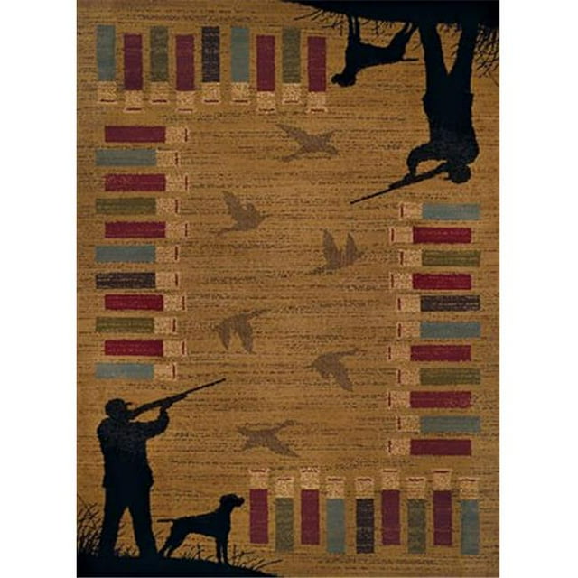 United Weavers 750 06218 28 1 ft. 11 in. x 7 ft. 2 in. Affinity Bird Shot Runner Rug, Gold