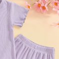 thumbnail image 5 of Toddler Girl Clothes Solid Color Outfits for Toddler Girls Clothes Ribbed T-Shirt Tee Tops + Flare Pants Baby Clothes Bell-Bottoms Set 12 18 24 Months 2T 3T 4T Kaprioy, 5 of 6