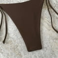 thumbnail image 4 of Dresfit Women's Minimalist One Piece Swimsuit - Soft Fabric Casual Swimwear Brown M, 4 of 7
