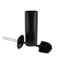 thumbnail image 2 of Square Black Metal Toilet Brush and Holder - Modern Bathroom Cleaning Tool with Sturdy Handle, Splash Guard, Removable Inner Protection, Contemporary Style - Fits Minimalist Decor, 2 of 8