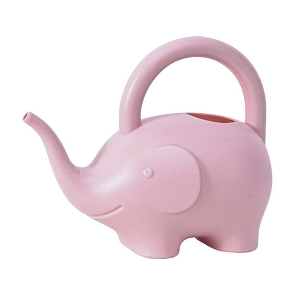 Fiaya Women Creative Plastic Watering Can, 0.4 Gallon/1.5L Cartoon Animal Watering Can, 1Pc Cute Elephant Shape Watering Can Pot for Flowers Plants Succulents Potted (Pink)
