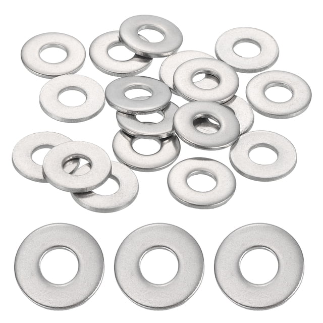 20 Pcs M6.5 304 Acier Inoxydable Rondelles Plates 6.5mm ID 16mm OD 1.5mm Épais, Argent