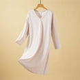 thumbnail image 2 of Paiwinds Women‘s Long Sleeve Loose Nightgown with Belt - Nylon Spandex Blend Bathrobe for Home Lounging, Comfortable and Breathable Sleepwear, Free Size, 2 of 6