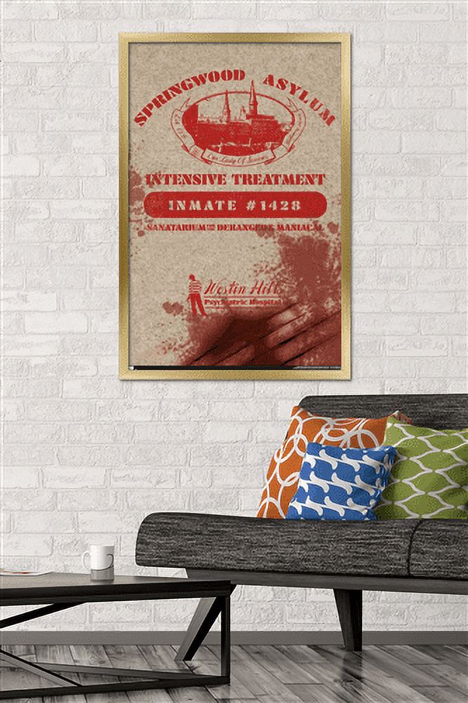 A Nightmare on Elm Street - Springwood Asylum Wall Poster, 22.375" x 34", Framed