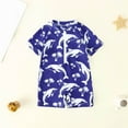 thumbnail image 2 of Zanarzt Rash Guard Toddler Boy Breathable Skin Friendly Long Sleeved Swimsuit Fashionable Printed Zipper Swimsuit Navy,0-6 Months, 2 of 4