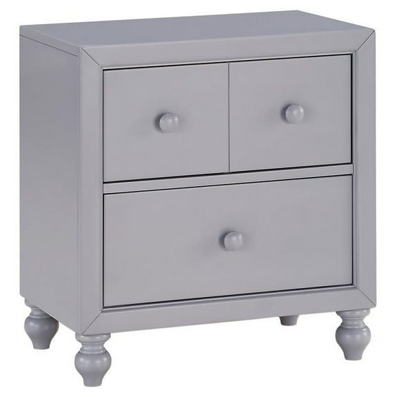 Lexicon Wellsummer 2 Dovetail Drawers Modern Wood Nightstand in Gray