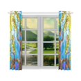 thumbnail image 3 of BSDHOME Oak Leaves Window Curtain Kitchen Curtain 26x39 inches (Two Pieces), 3 of 3