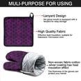 thumbnail image 7 of Purple Gothic Floral Pattern Kitchen Oven Mitt and Pot Holder Sets 2 Pcs for Baking, Cooking and Grilling, Heat Resistant Up To 392 °F, 7 of 7
