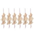 thumbnail image 1 of Wooden Marionette Puppet Clown Toy 6Pcs for Pretend Play and Parties, 1 of 5