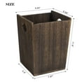 thumbnail image 2 of Rectangular Trash Can Rustic Wood Waste Basket Farmhouse Garbage Container Bin, 2 of 8