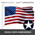 thumbnail image 3 of G128 Combo Pack: American USA Flag ToughWeave Series 2.5x4 Ft Single Sided & Canada Canadian Flag Double Sided 2.5x4 Ft Double ToughWeave Series | Both Embroidered Polyester, Brass Grommets, 3 of 9