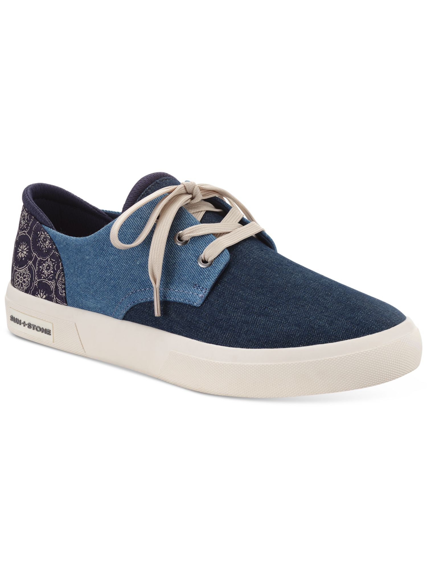 SUN STONE Mens Navy Cushioned Kiva Round Toe Lace-Up Sneakers Shoes 9 M Sun + Stone Men main image 2